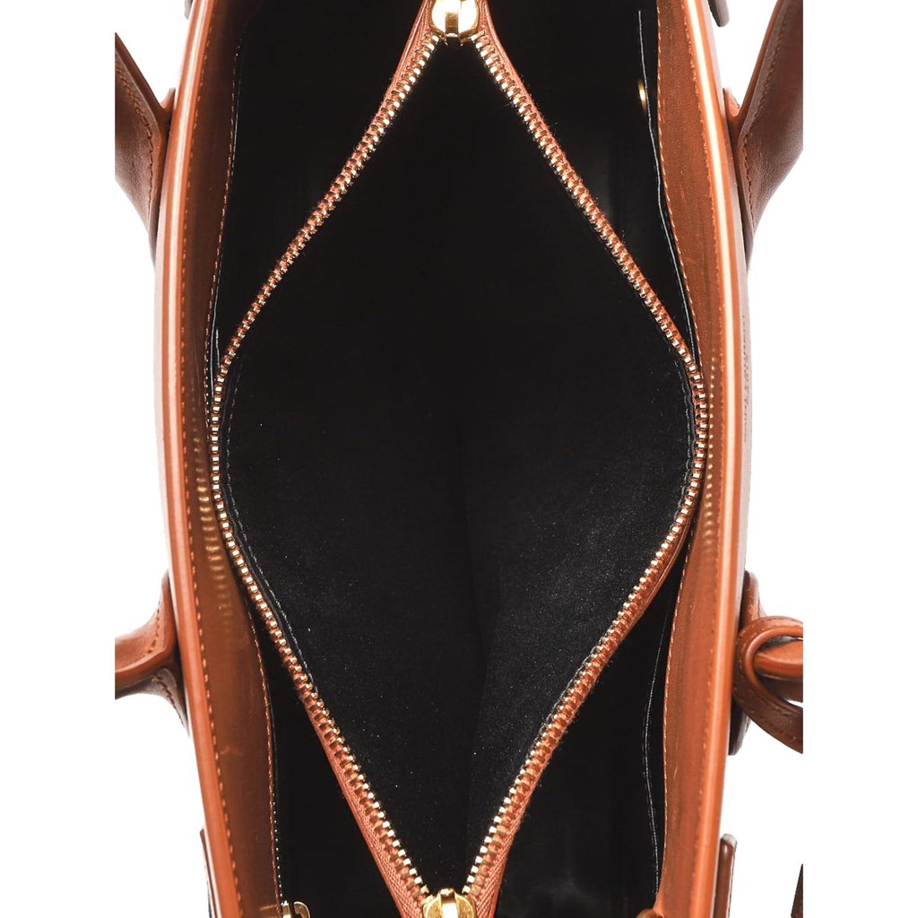 Saint Laurent Saint Laurent Sac De Jour Black Canvas and Brown Leather Satchel - Detail 1