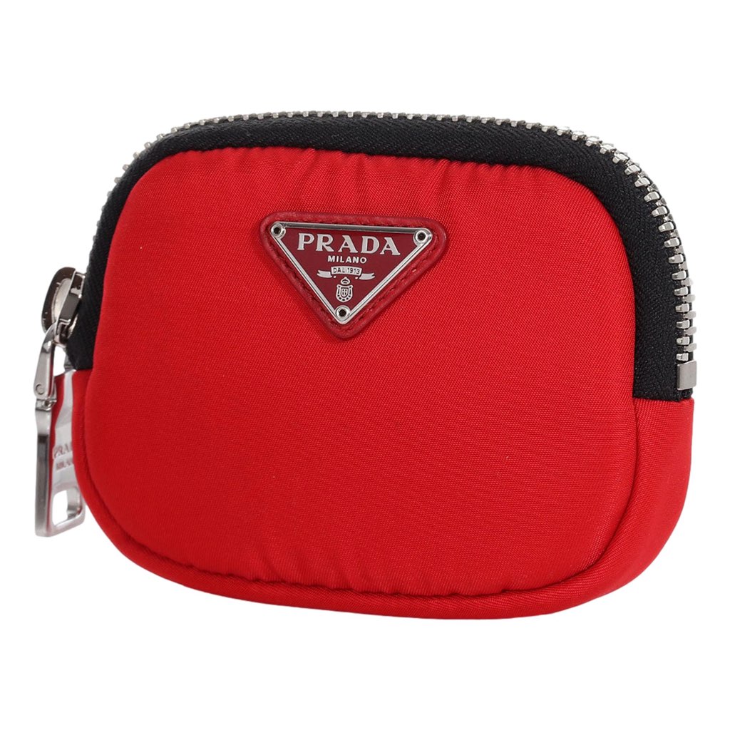 Prada Prada Tessuto Red Nylon Cargo Mini Pouch on Lanyard Neck Bag - Back view