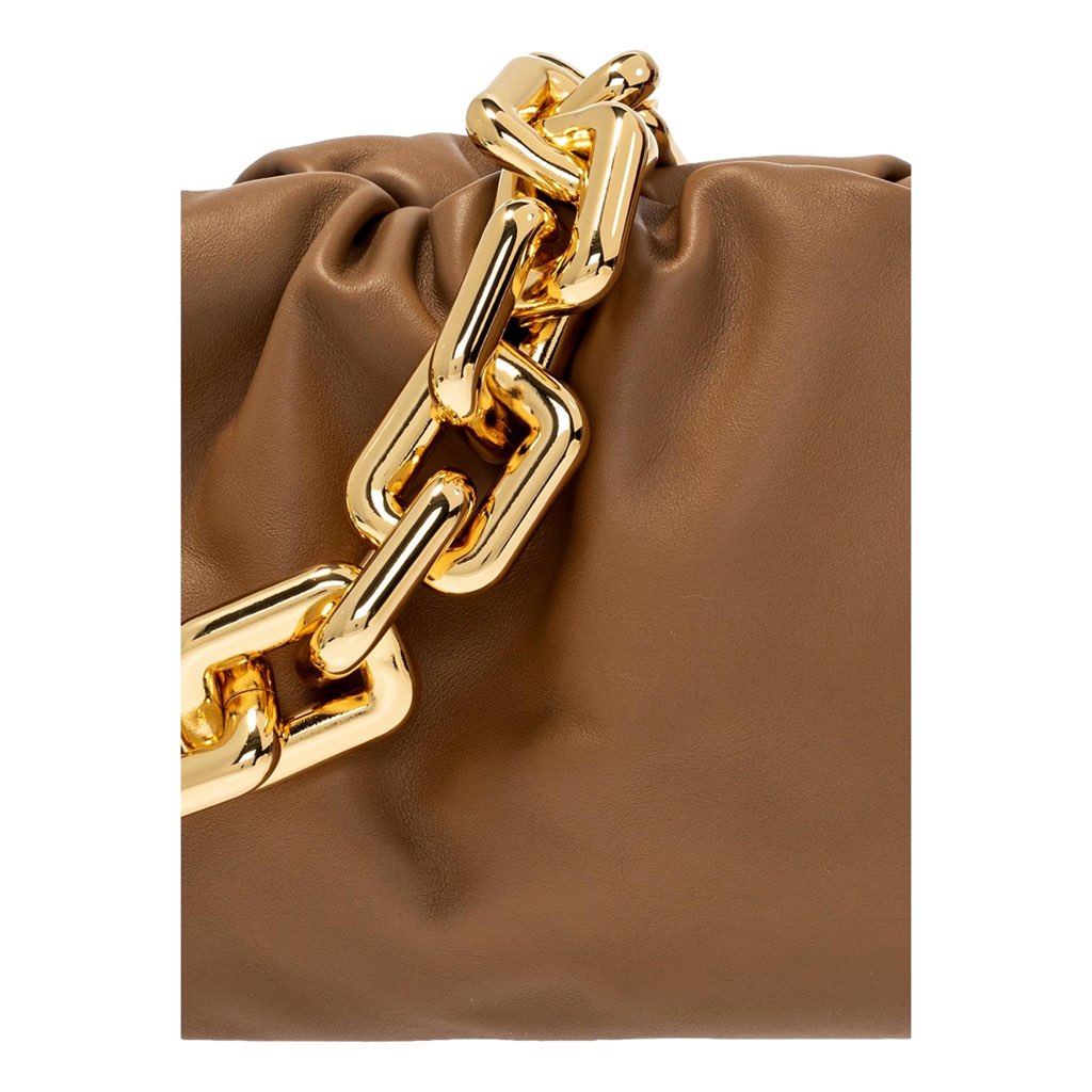 Bottega Veneta Bottega Veneta The Chain Pouch Brown Calfskin Leather Shoulder Bag - Detail 1