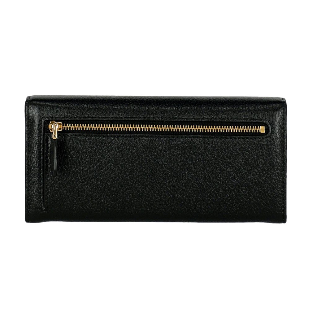Prada Prada Vitello Grain Nero Black Leather Continental Long Wallet Zipper Pouch - 4
