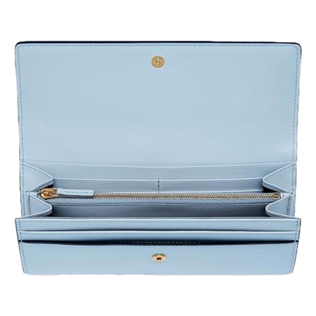 Fendi Fendi Roma Light Blue Smooth Calf Leather Continental Flap Wallet - Back view