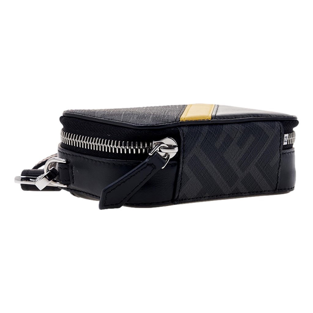 Fendi Fendi FF Diagonal Stripe Black Mini Camera Crossbody Bag - Detail 1
