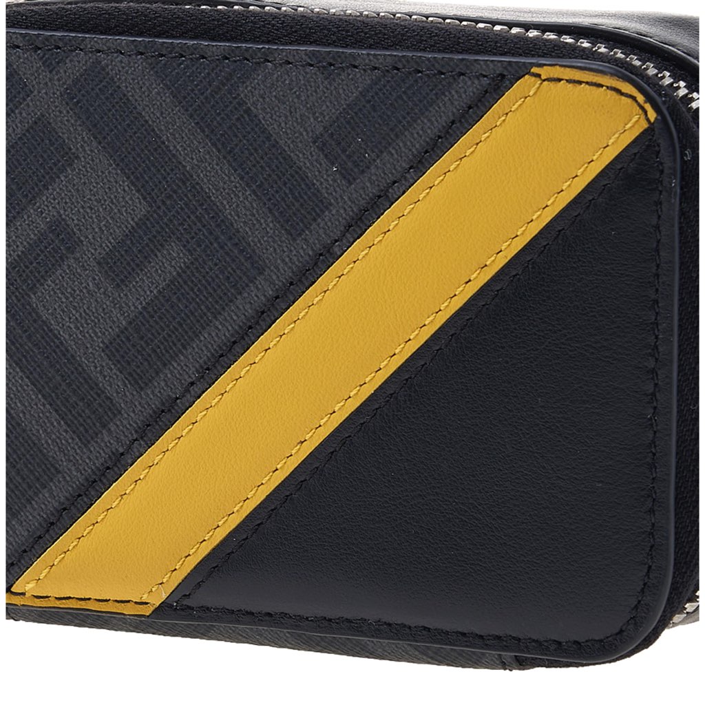 Fendi Fendi FF Diagonal Stripe Black Mini Camera Crossbody Bag - Detail 2