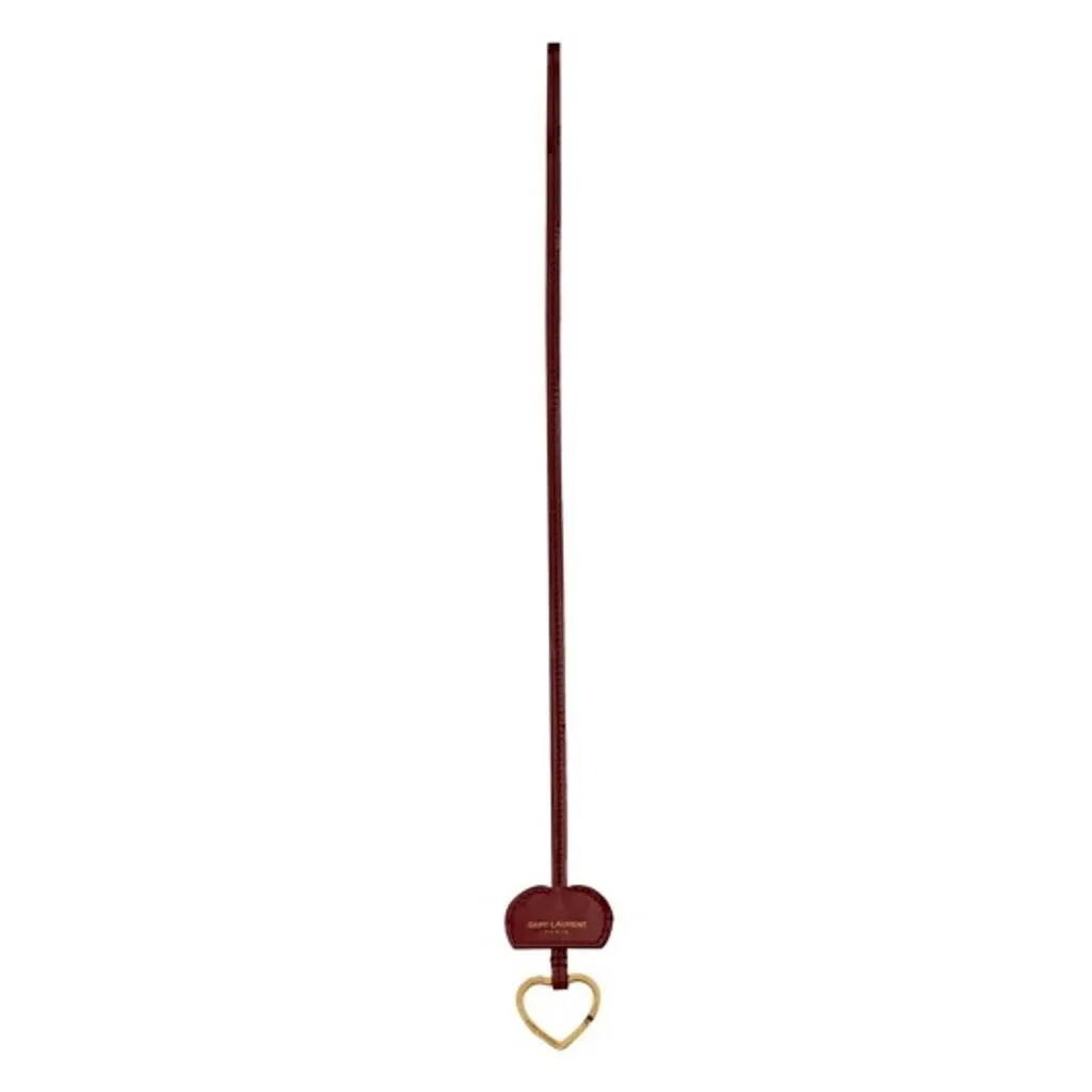 Saint Laurent Opyum Red Patent Leather Heart Keyring Necklace Red Never worn, with tag - Back View