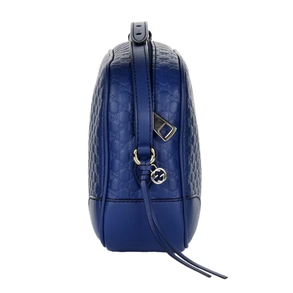 Gucci Bree Microguccissima Caspian Blue Leather Crossbody Bag Blue Leather Never worn, with tag - Inside View