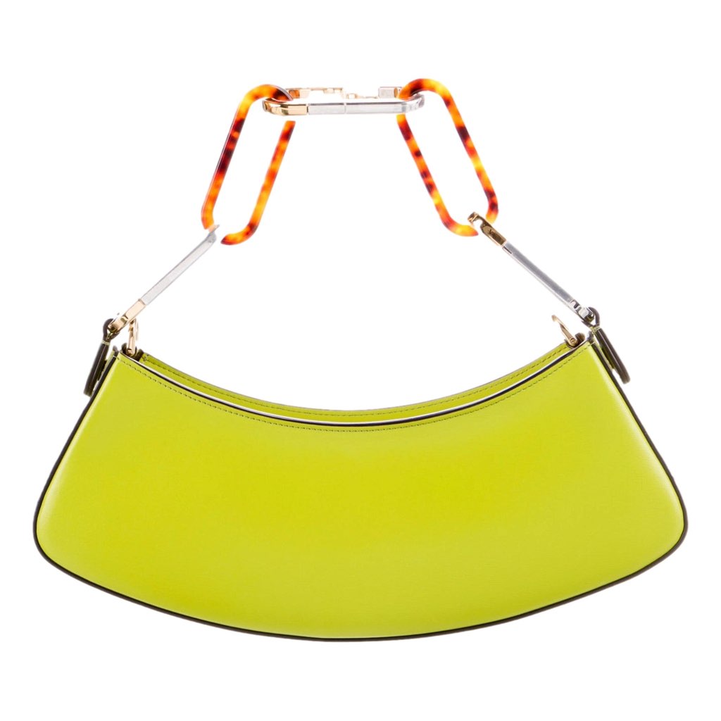 Fendi Fendi O'Lock Swing Wasabi Green Calf Leather Small Hobo Shoulder Bag - Image 6