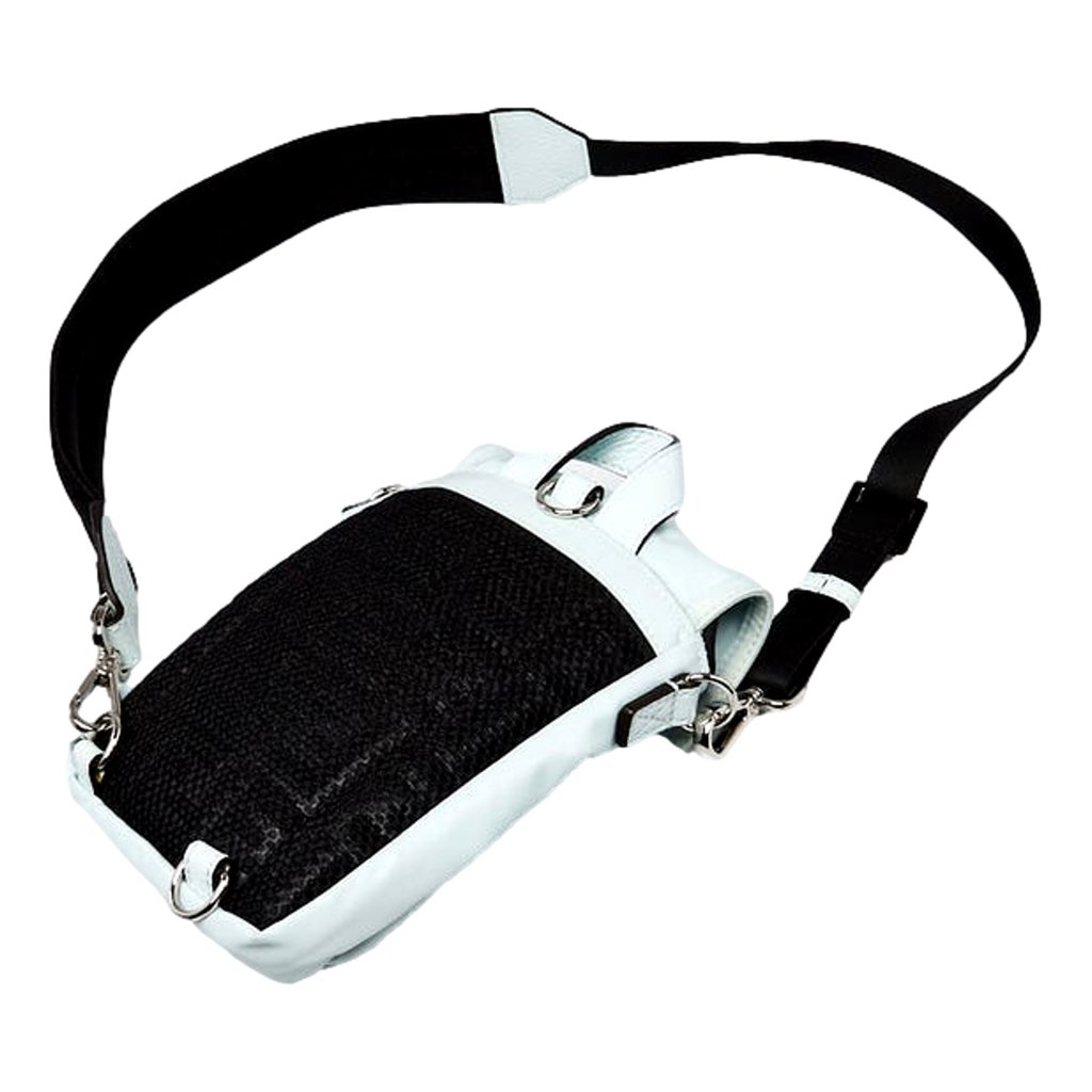 Fendi Fendi Fendiness Cyber Blue Nylon Buckle Mini Backpack Crossbody Bag - Back view