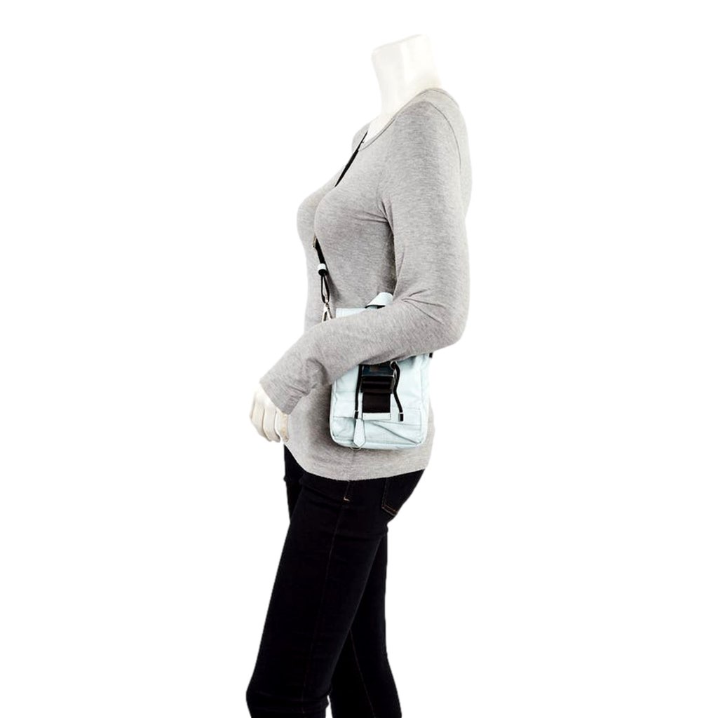 Fendi Fendi Fendiness Cyber Blue Nylon Buckle Mini Backpack Crossbody Bag - Detail 1