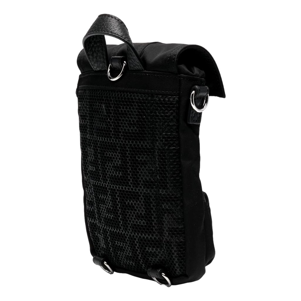 Fendi Fendi Fendiness Black Nylon Buckle Mini Backpack Crossbody Bag - Image 6