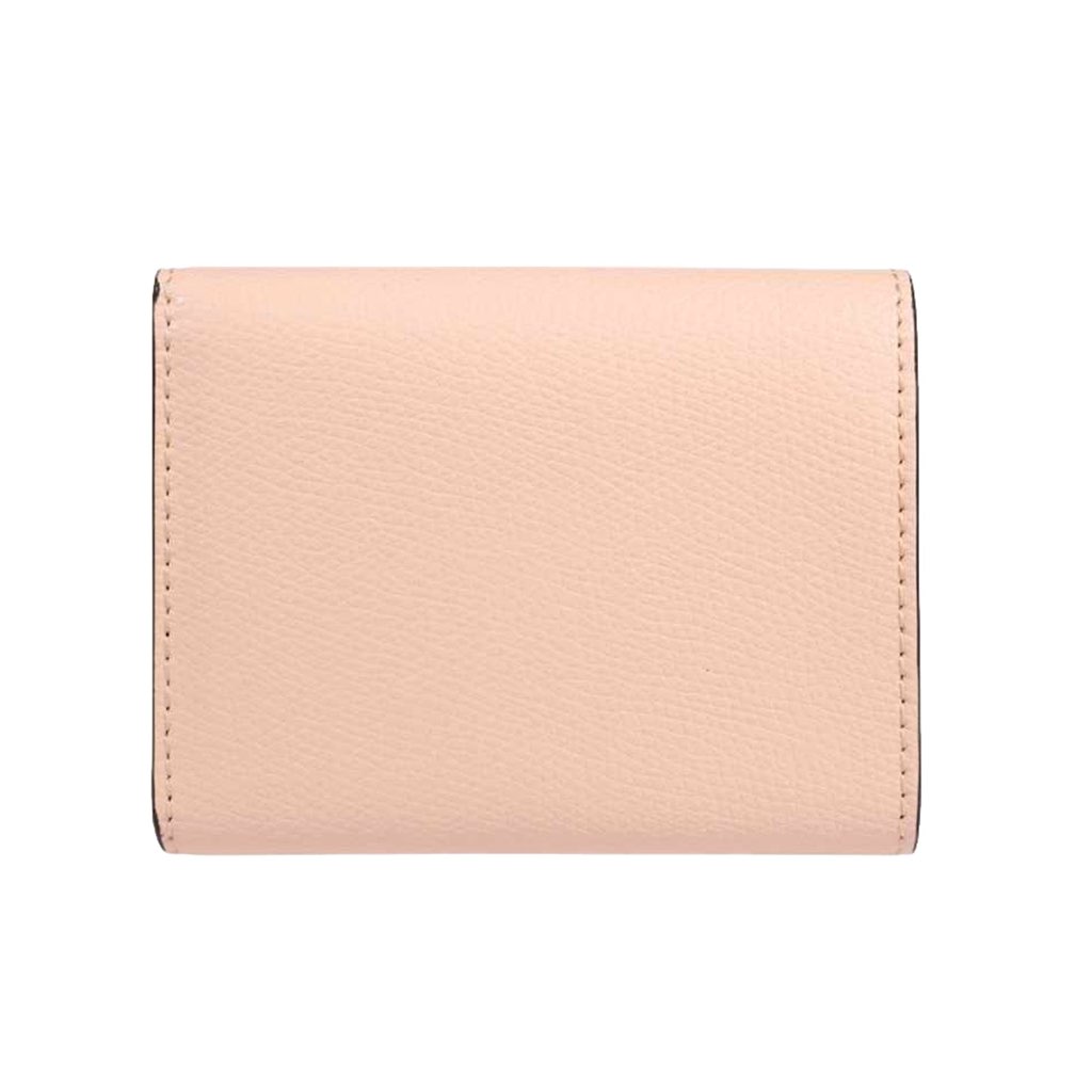 Fendi Fendi O'Lock Wallet Micro Trifold Rose Pink Tortora Gray Calf Leather - Image 6