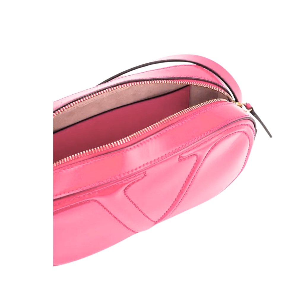 Valentino Garavani Valentino Garavani VLogo Walk Crossbody Bag Pink Calf Leather Medium - Detail 2