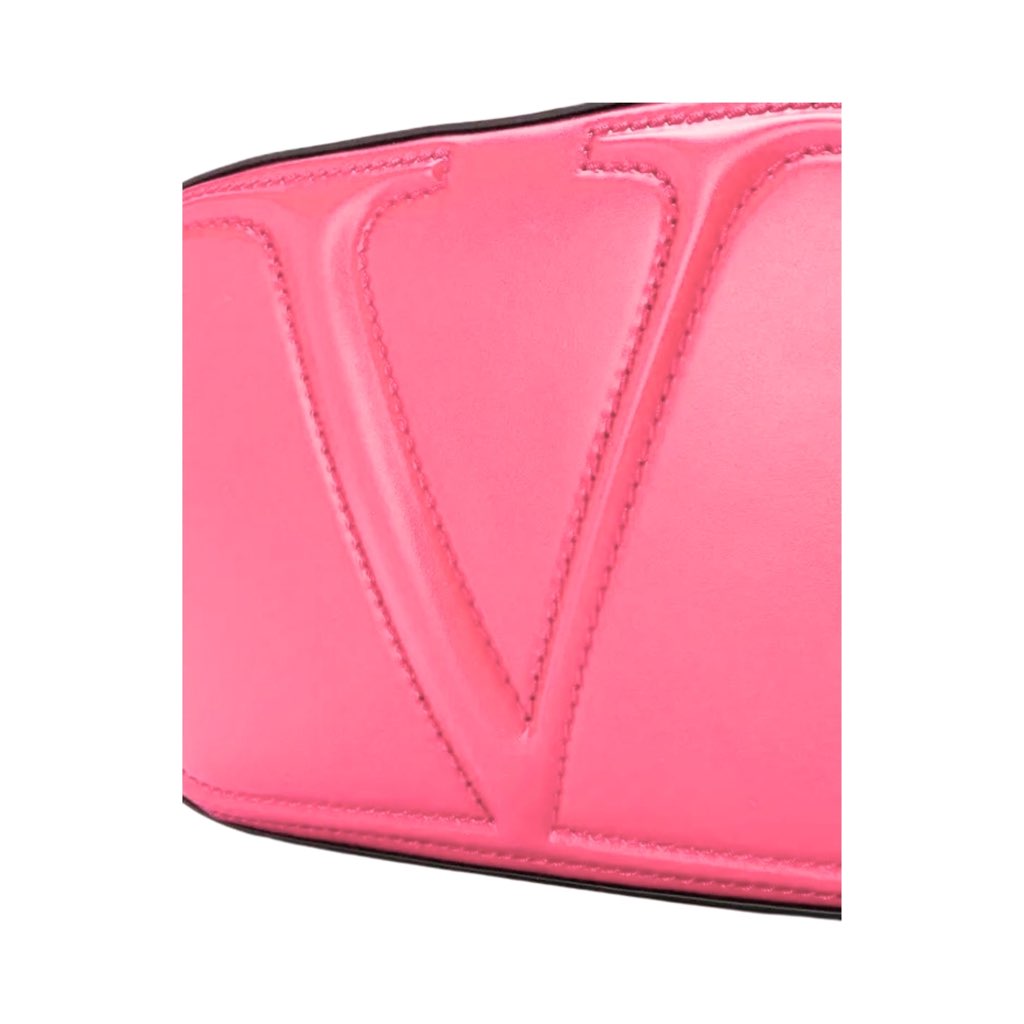 Valentino Garavani Valentino Garavani VLogo Walk Crossbody Bag Pink Calf Leather Medium - Image 10