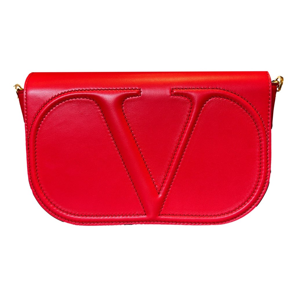 Valentino Garavani Valentino Garavani VLogo Walk Large Crossbody Bag Red Calf Leather