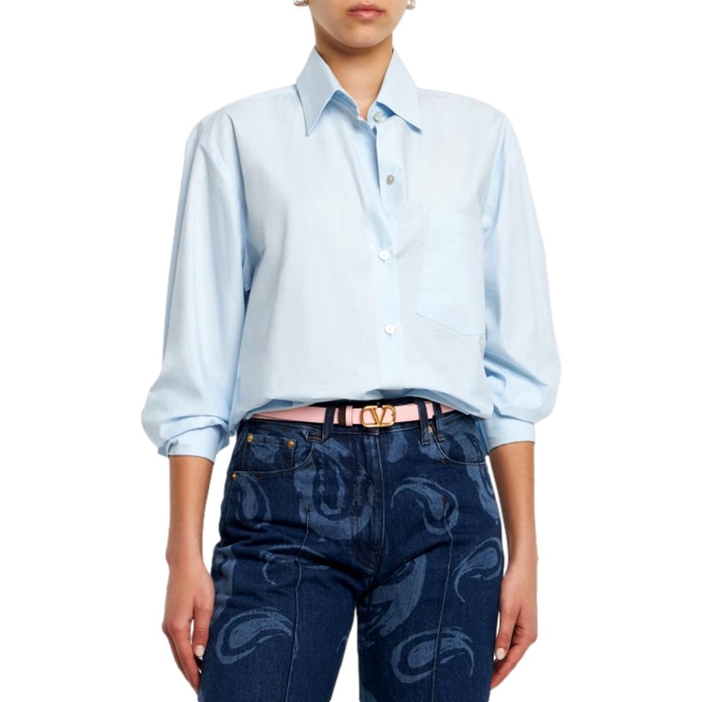 Valentino Garavani Valentino Garavani VLogo Reversible Belt Size 85 Pink Pebbled Leather - Side view