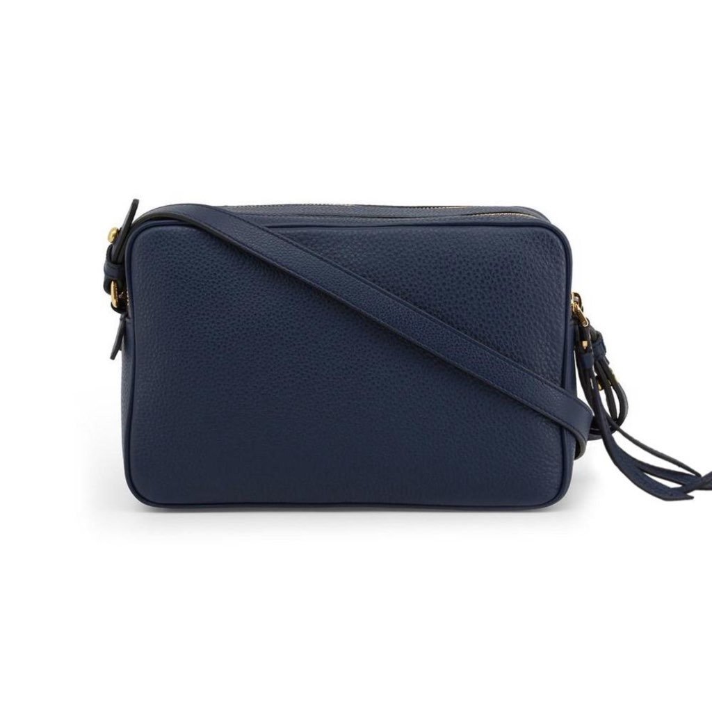 Prada Prada Baltico Blue Vitello Phenix Leather Double Zip Crossbody Bag - Detail 1