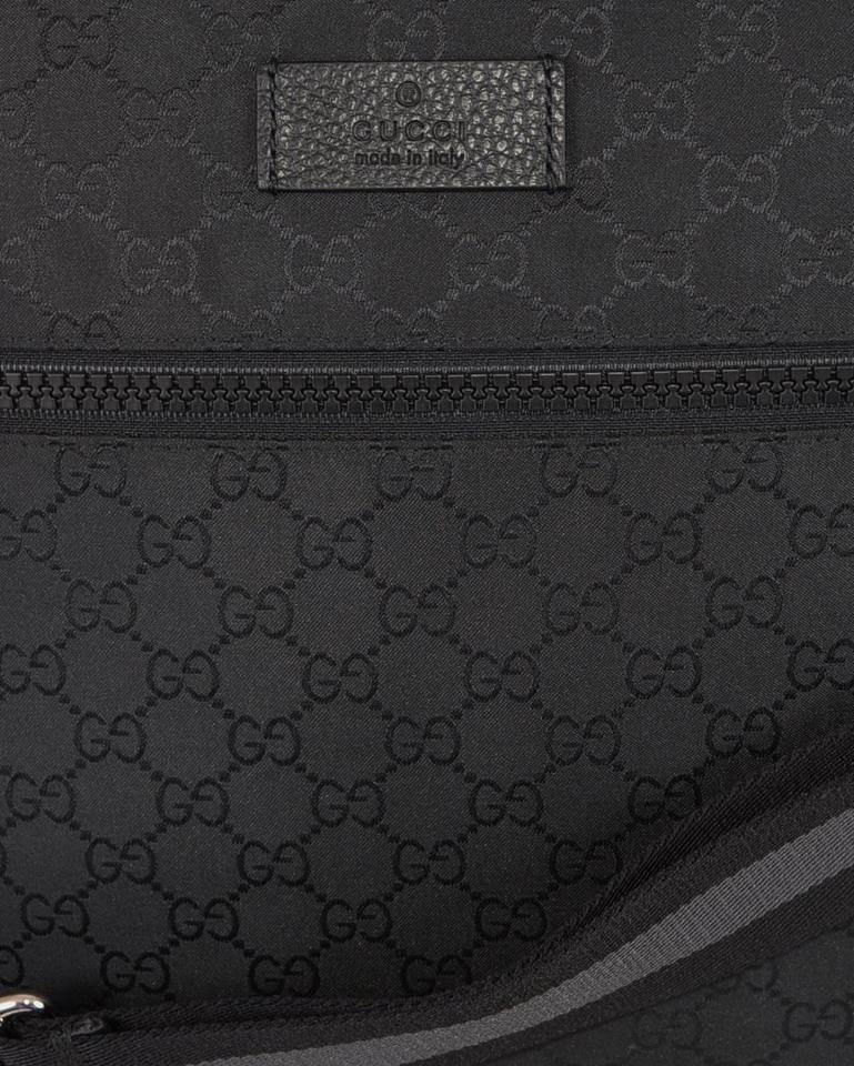Gucci Gucci Unisex GG Guccissima Web Black Canvas Messenger Bag Crossbody - Detail 2