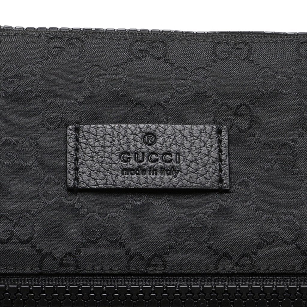 Gucci Gucci Unisex GG Guccissima Web Black Canvas Messenger Bag Crossbody - Image 11