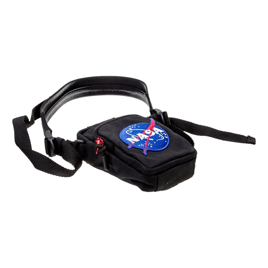 Balenciaga Balenciaga Nasa Logo Phone Holder Crossbody Bag Black Recycled Nylon - 4