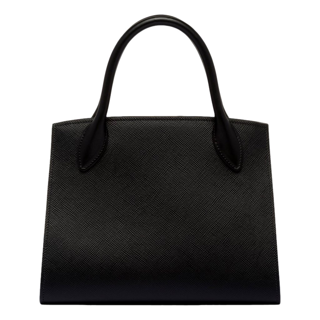 Prada Prada Monochrome Saffiano Top Handle Crossbody Tote Bag Black - Detail 1