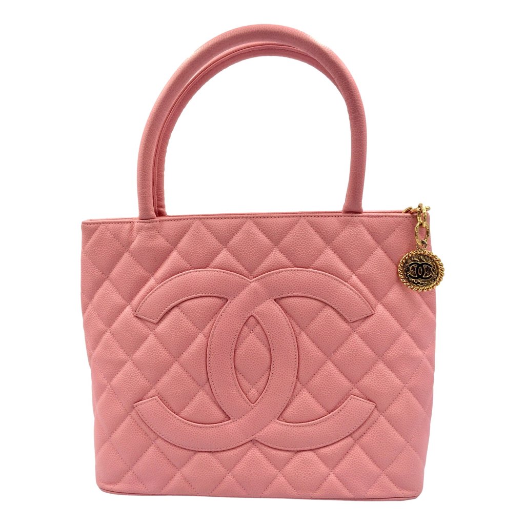 Chanel Chanel Caviar Quilted Leather Medallion Tote Pink - Back view