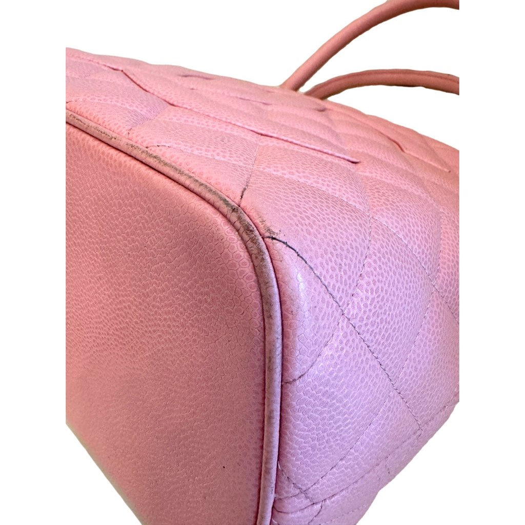 Chanel Chanel Caviar Quilted Leather Medallion Tote Pink - Image 13