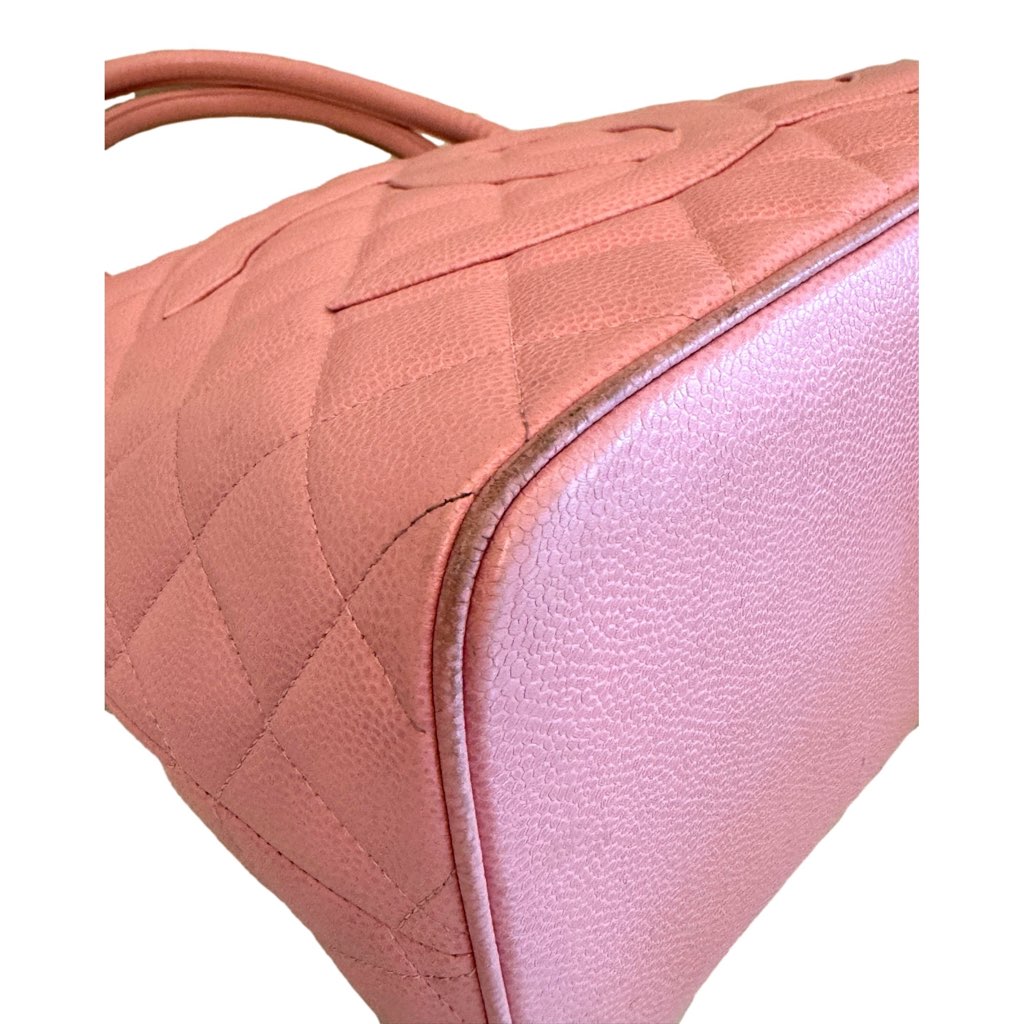 Chanel Chanel Caviar Quilted Leather Medallion Tote Pink - Image 14