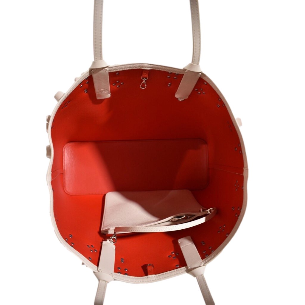 Christian Louboutin Christian Louboutin Cabata Spike Large Tote Shoulder Bag Leche Ivory - Detail 2