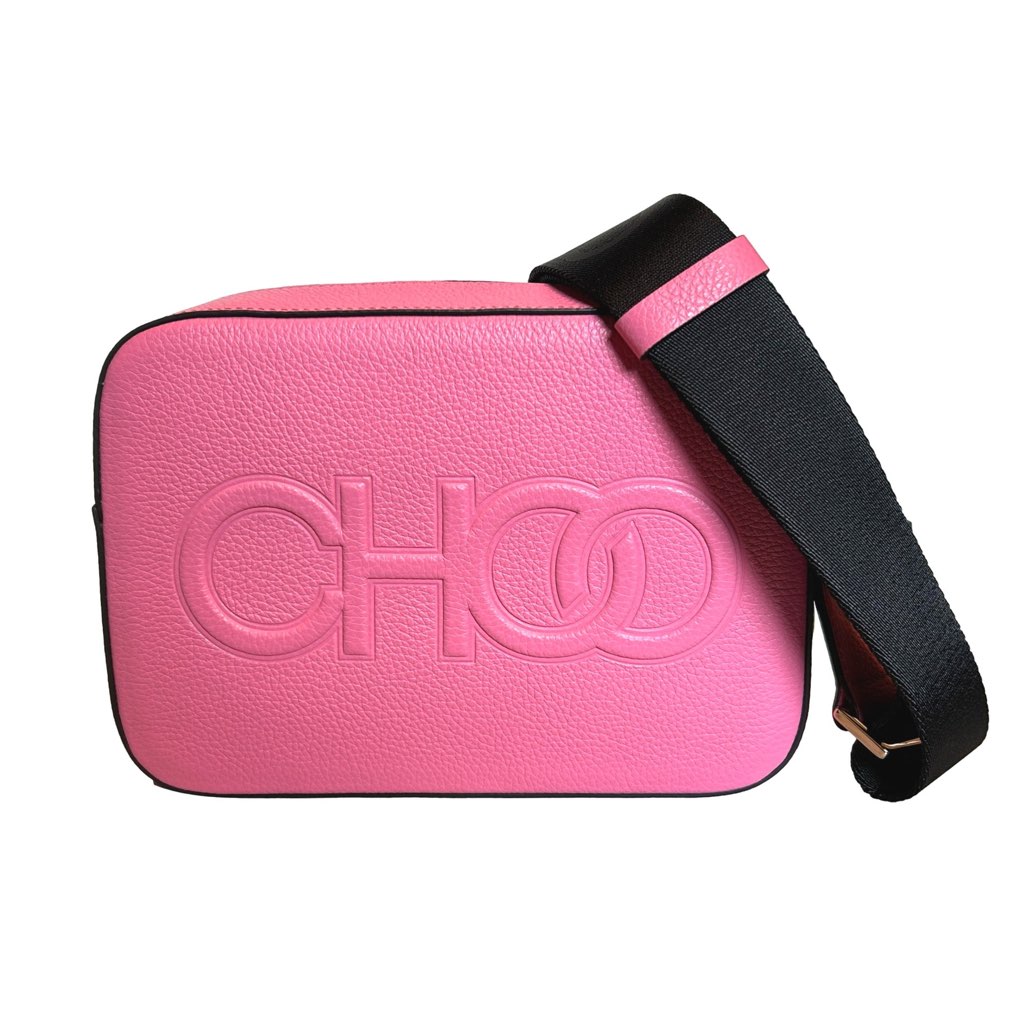 Jimmy Choo Jimmy Choo Peony Pink Leather Camera Crossbody Bag
