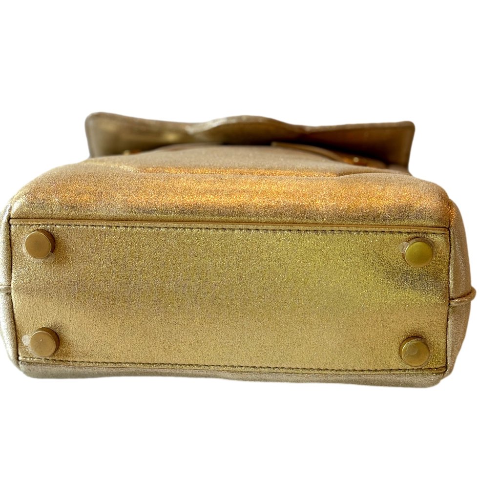 Balmain Balmain B-Buzz 23 Metallic Gold Tote Crossbody Shoulder Bag Calf Leather - Detail 2