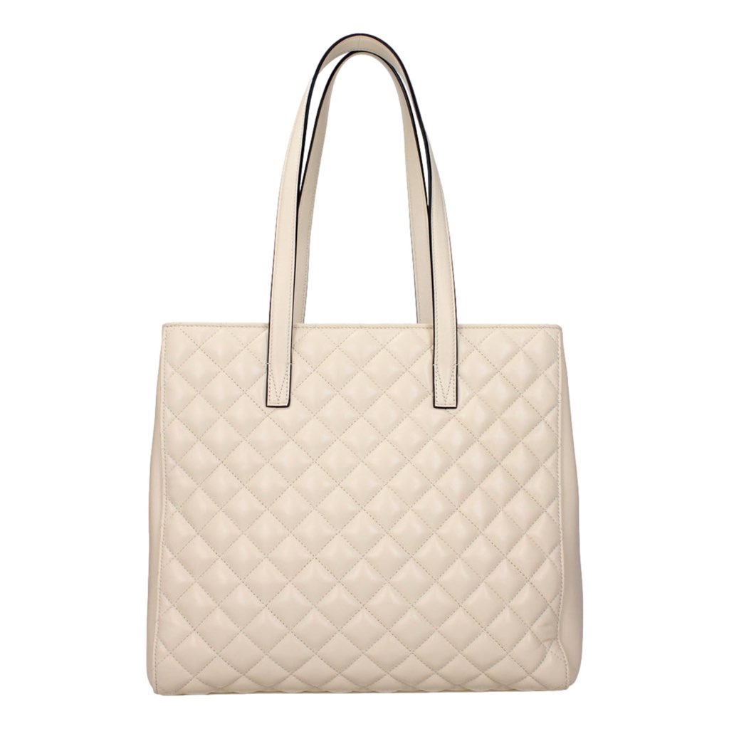 Versace Versace La Medusa Ivory Quilted Leather Totebag - Image 6