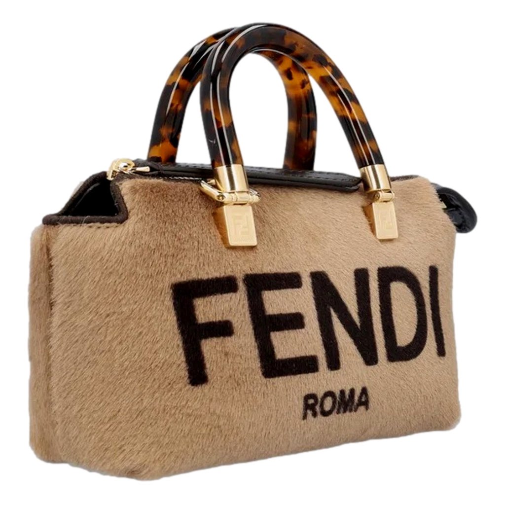 Fendi Fendi Roma By The Way Lamb Fur Mini Cross Body Bag - Back view