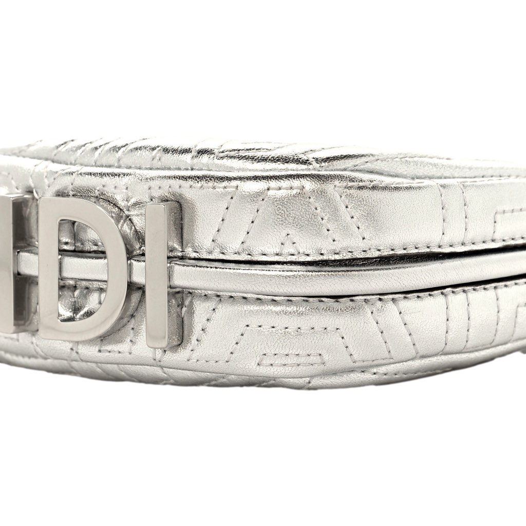 Fendi Fendi x Marc Jacobs Fendigraphy Silver Mini Hobo Leather Bag - 4