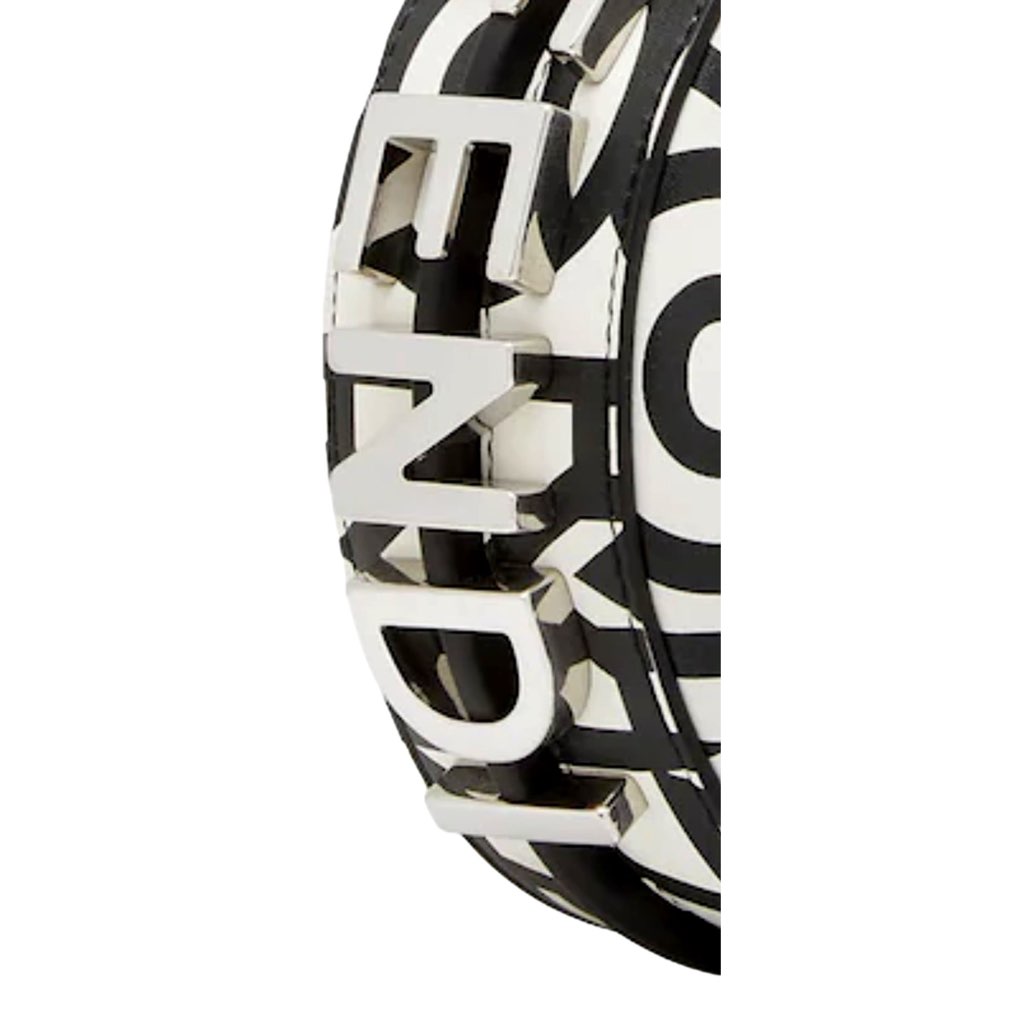 Fendi Fendi x Marc Jacobs Fendigraphy Black and White Hobo Nano Bag - Side view