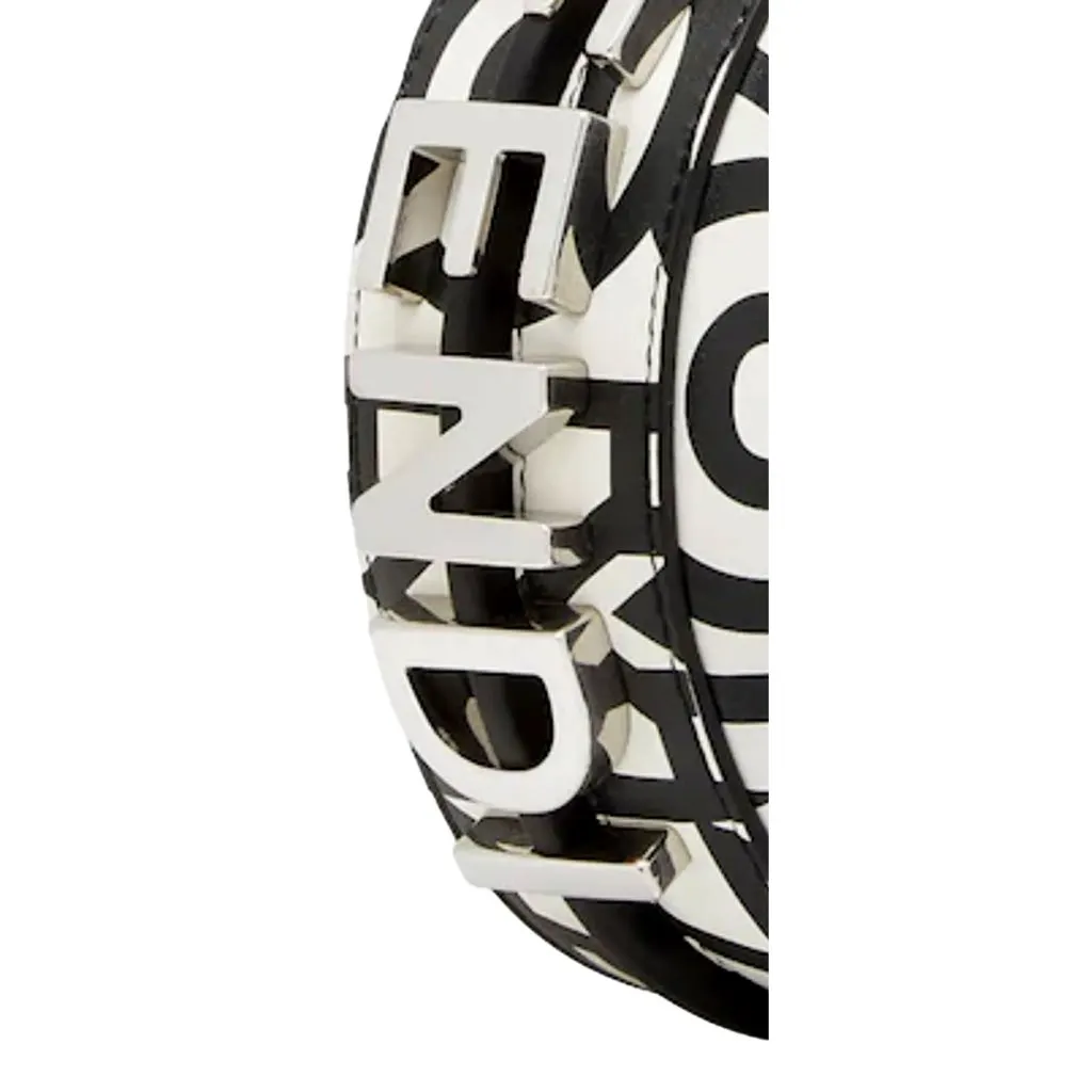 Fendi x Marc Jacobs Fendigraphy Black and White Hobo Nano Bag Black Leather Never worn, with tag - Box View