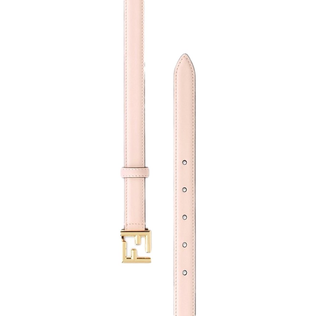 Fendi Fendi FF Confeto Pink Calfskin Leather Belt size 85 - Back view