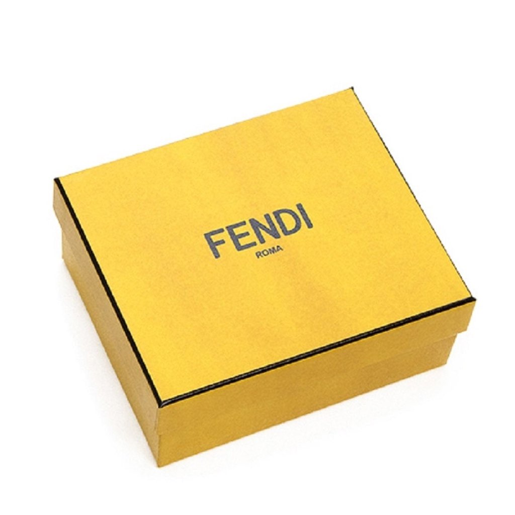 Fendi Fendi Signature Fiordaliso Blue Grained Leather Card Case Wallet - Detail 1