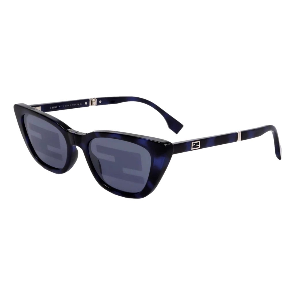Fendi Fendi Women's Injected Touch of FF Blue Havana Sunglasses