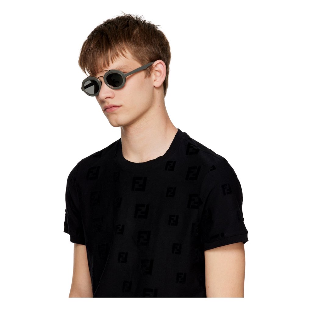 Fendi Fendi FF Men's Sunglasses Grey and Palladio Silver - Image 6
