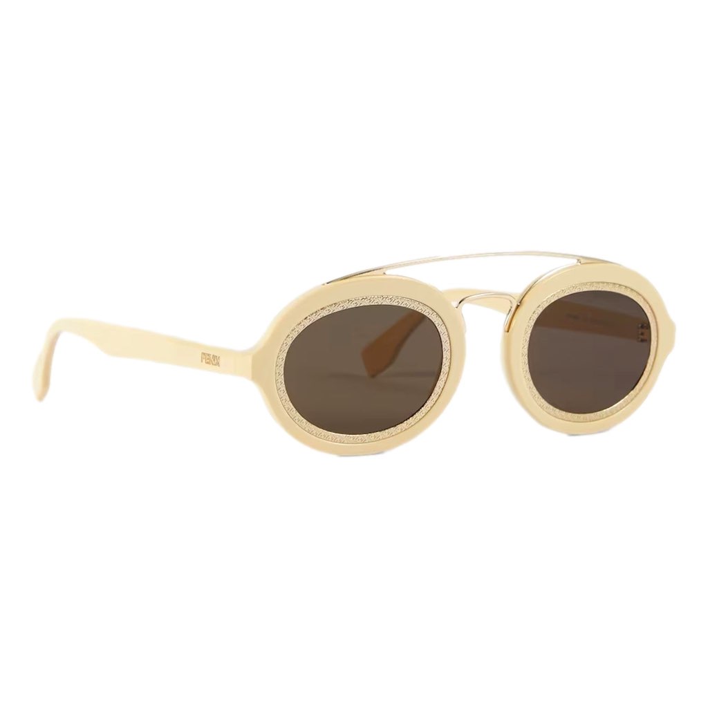 Fendi Fendi FF Men's Sunglasses Cream FOL548 - Image 6