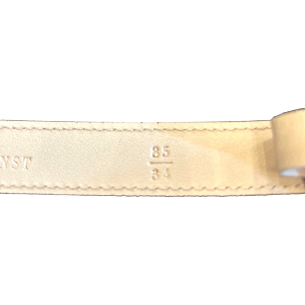Fendi Fendi FF Studded Skinny Ivory Latte Belt Size 90 - Side view