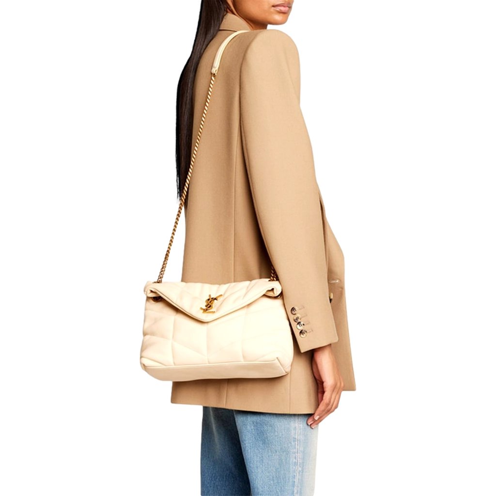 Saint Laurent Saint Laurent Lou Puffer Medium Shoulder Bag in Quilted Leather - Side view