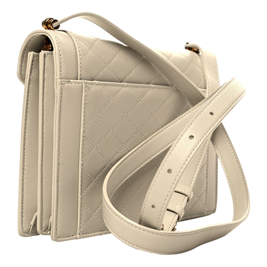 Saint Laurent Saint Laurent Gabby Quilted Ivory Crema Lambskin Shoulder Bag - Image 6