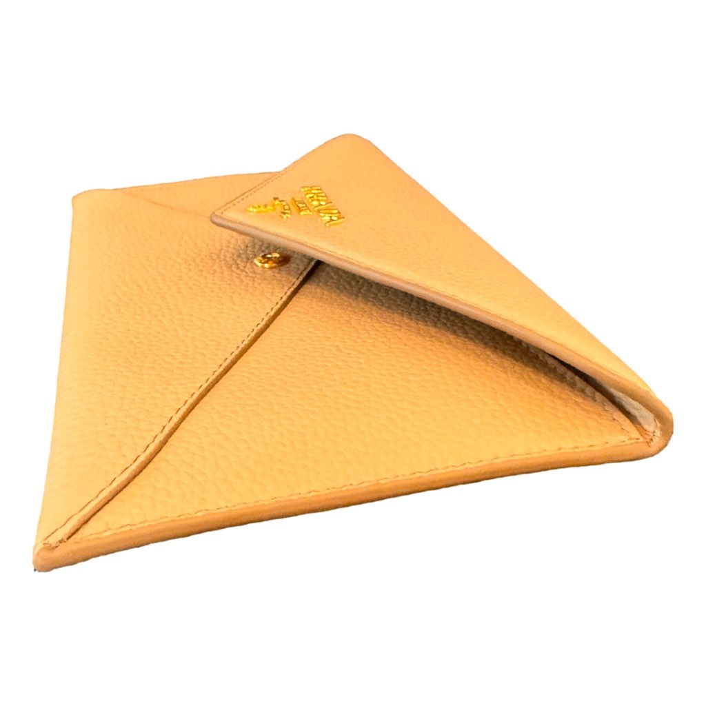 Prada Prada Beige Vitello Grain Leather Long Envelope Wallet - Image 6