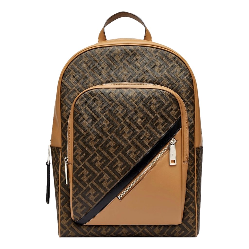 Fendi Fendi Diagonal FF Logo Men's Backpack