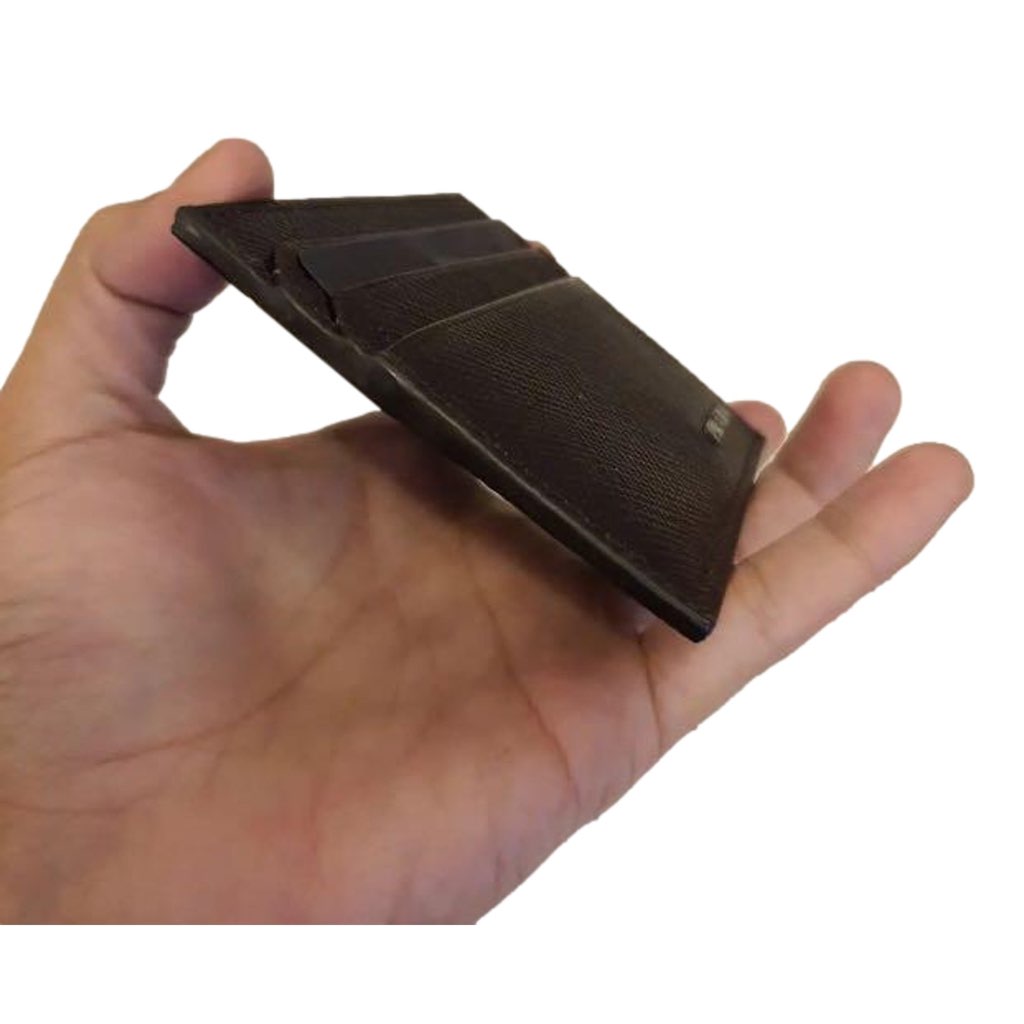 Prada Prada Saffiano Mens Bruciato Brown Credit Card Wallet - Detail 1