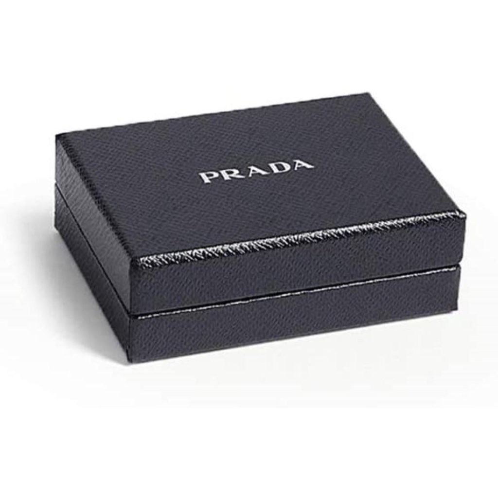 Prada Prada Nero Black Vitello Leather Card Holder Triangle Logo - Detail 1