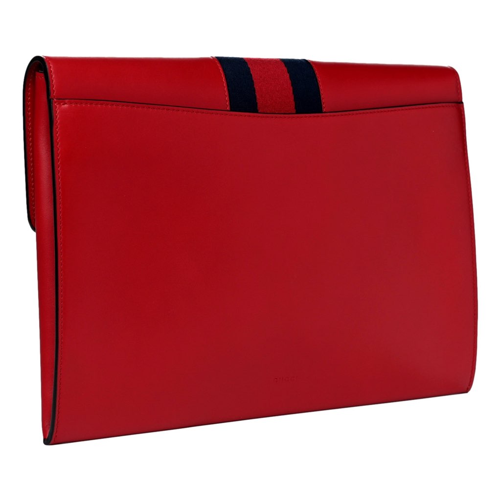 Gucci Gucci Maxi Sylvie Red Clutch - Back view