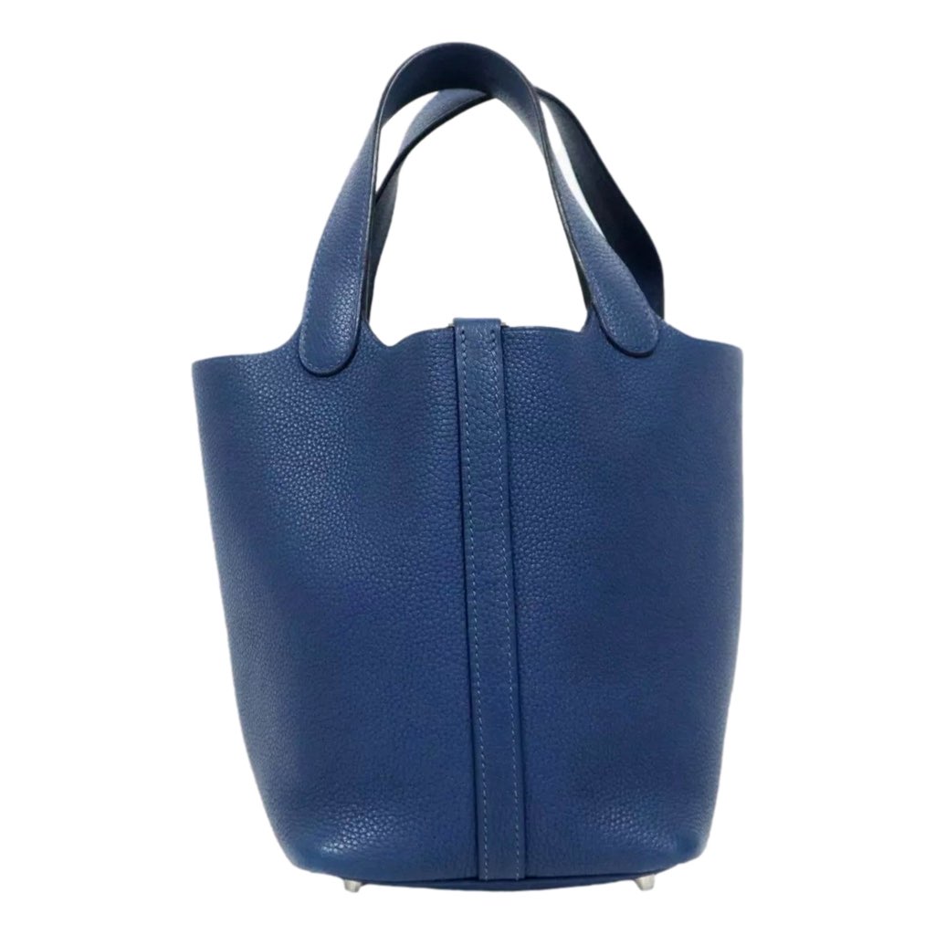 Hermès Hermes Picotin 18 Veau Taurillon Clemence Leather Bleu Nuit - Image 6