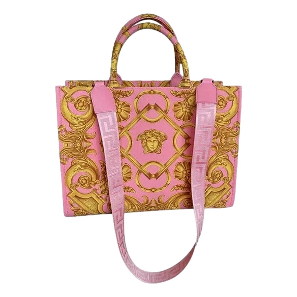 Versace Versace Pastel Pink Signature Print Large Canvas Tote - Detail 2