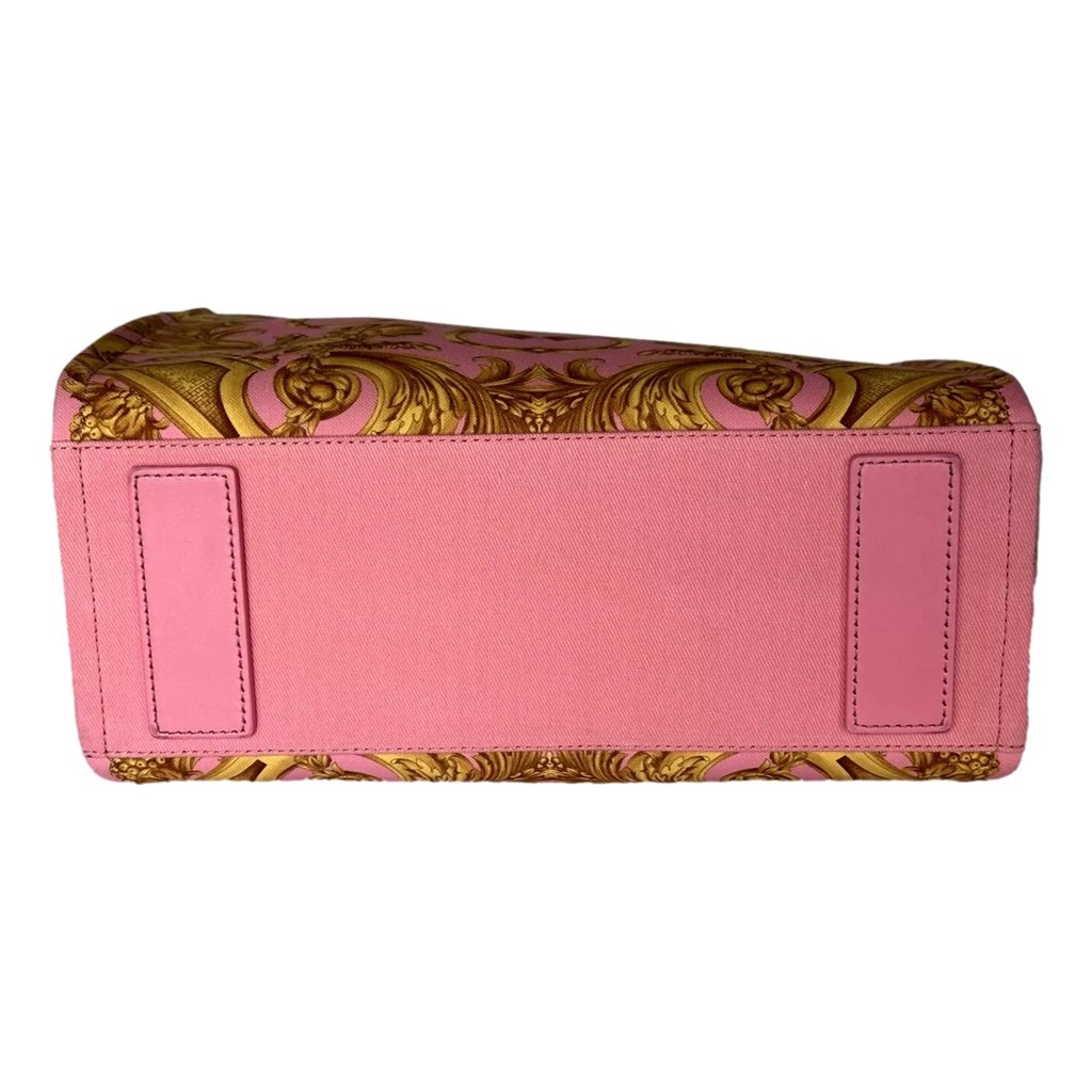 Versace Versace Pastel Pink Signature Print Small Canvas Tote - Detail 2